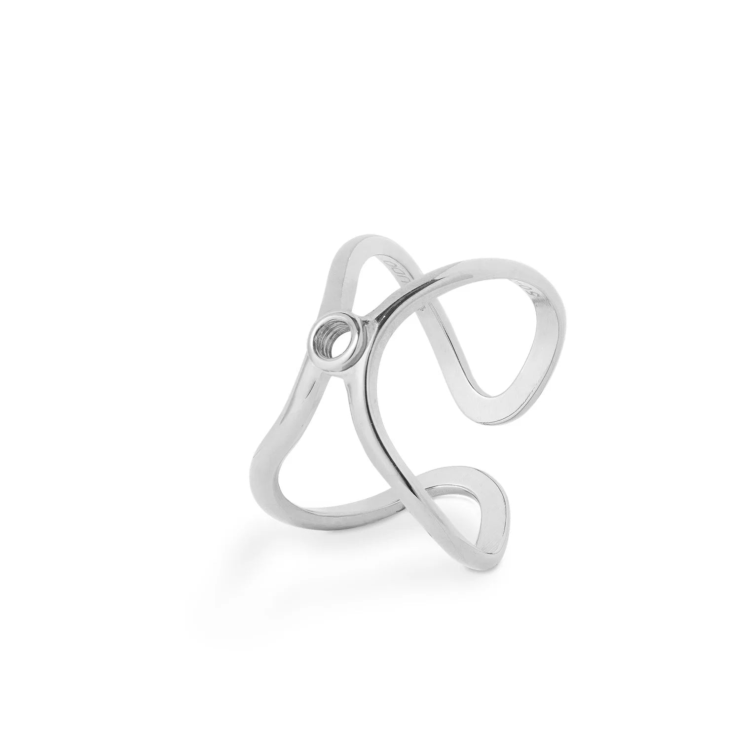 2026 ! Basic Ring Onda Plateada